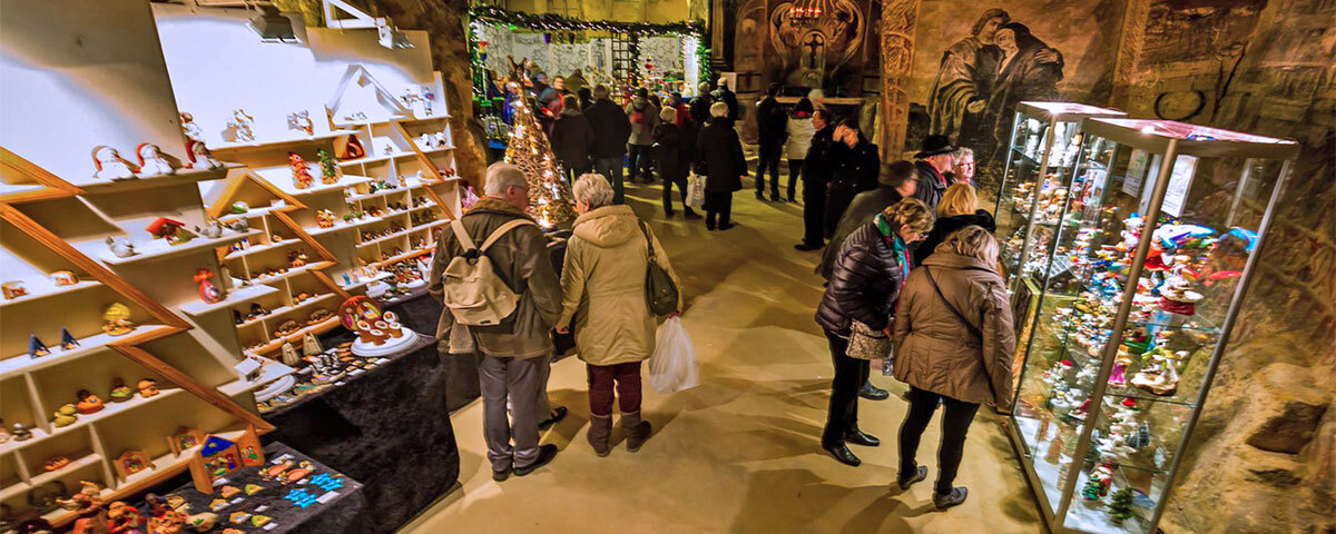 Christmas market in the caves of Valkenburg 