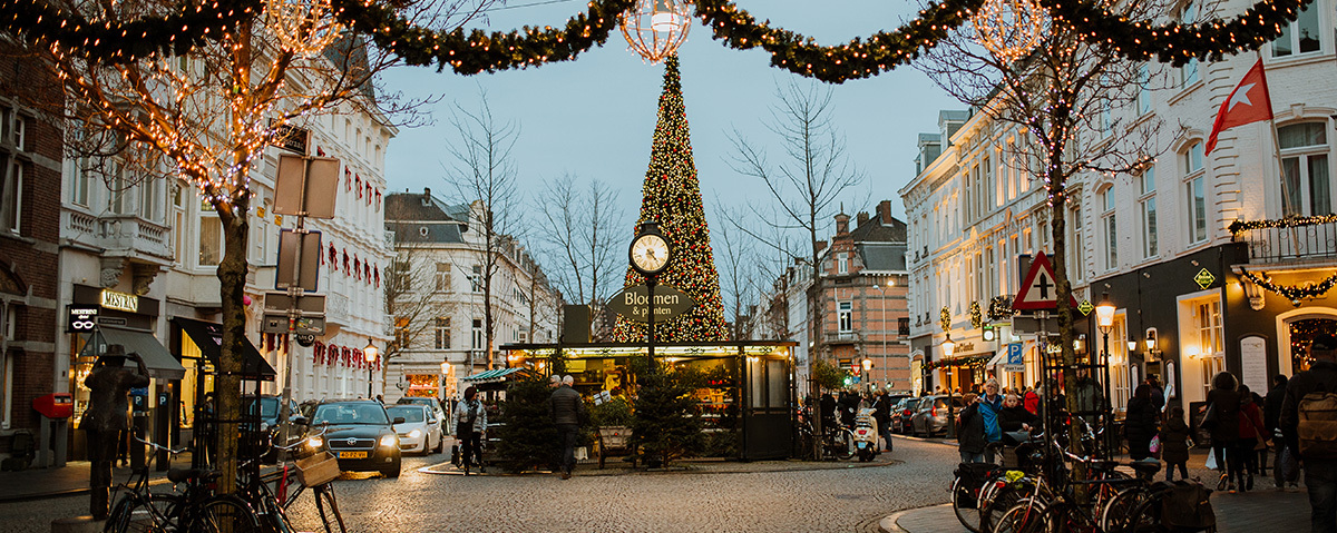 Decorated streets in the Maastricht district of 't Wijck 